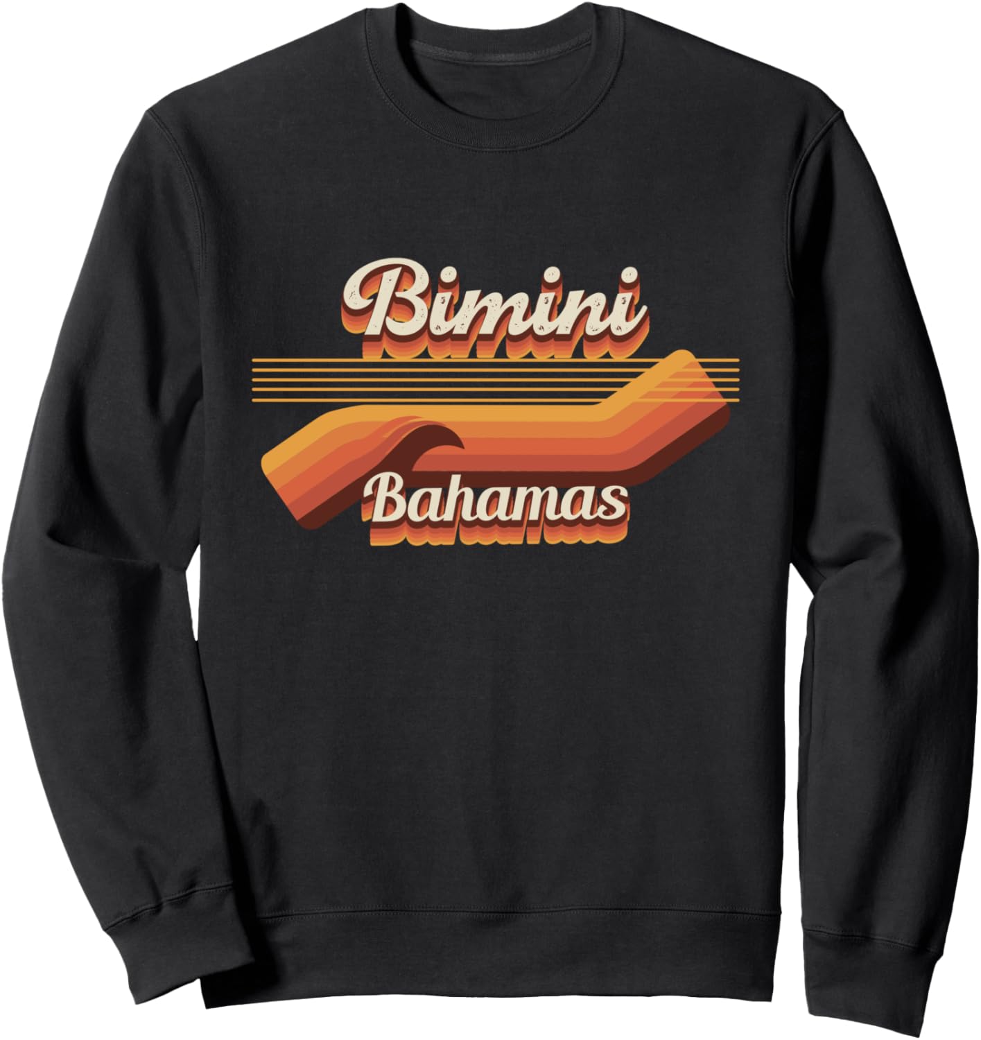 

Ретро-наряд в стиле 80-х с тентом-бимини - толстовка с принтом «Бимини» Bimini Retro Souvenir Apparel, черный
