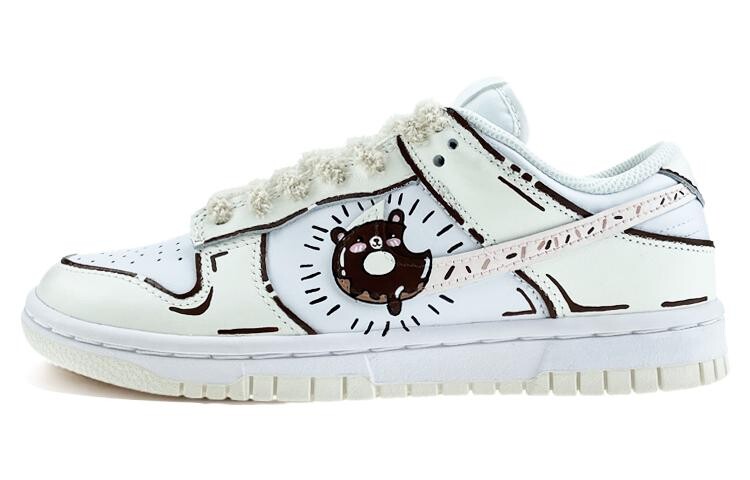 

Кроссовки Nike Dunk Skateboard Shoes Women's Low-Top Beige White/Brown