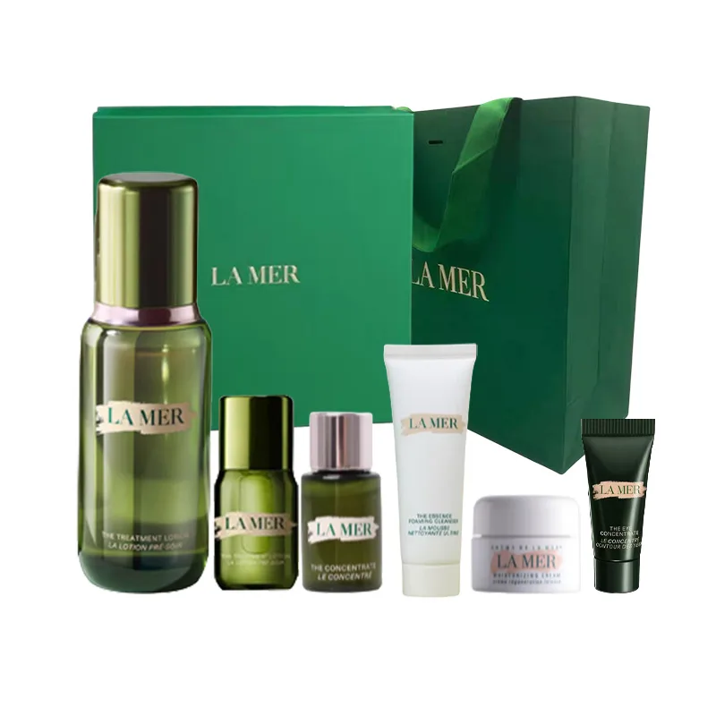 LA MER Набор сывороток Mori Style Box Essence для увлажнения и питания кожи, New Version Essence 100ml+15ml+Concentrated Serum 5ml+Classic Cream 7ml+Eye Cream 3ml+Cleanser