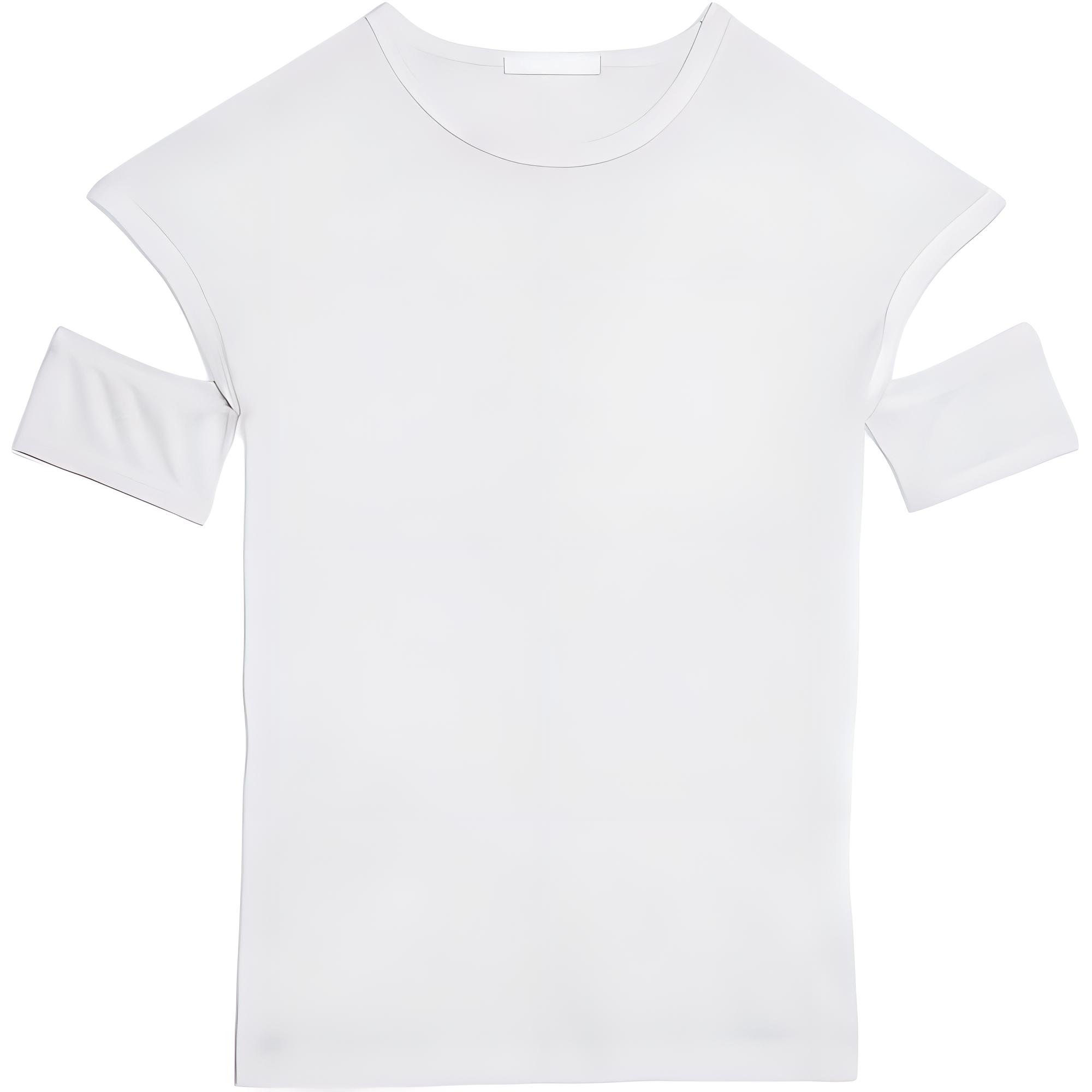 

Смятая футболка с разрезами Helmut Lang, Bright White