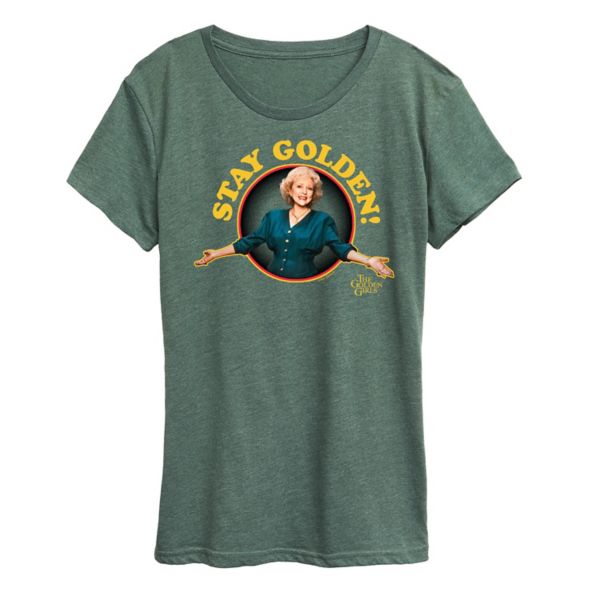 

Женская футболка с принтом «Golden Girls Rose Stay Golden» Licensed Character, зеленый