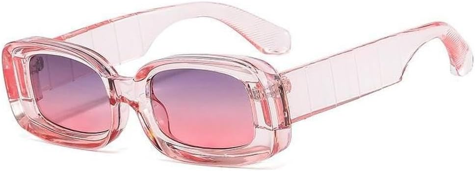 

Маленькие солнцезащитные очки для женщин, мужские солнцезащитные очки для путешествий, прямоугольные солнцезащитные очки в винтажном стиле с защитой от УФ-излучения UV400 TVTBBVV, 9