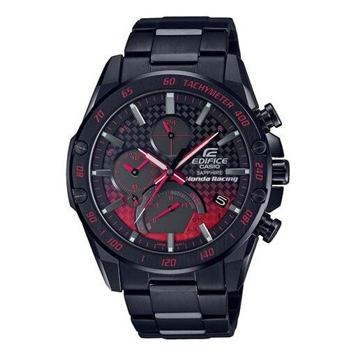 

Часы CASIO EDIFICE Series Classic Men'sWatcheses Men's Black Stainless Steel Strap Mens Red/Black Analog, красный