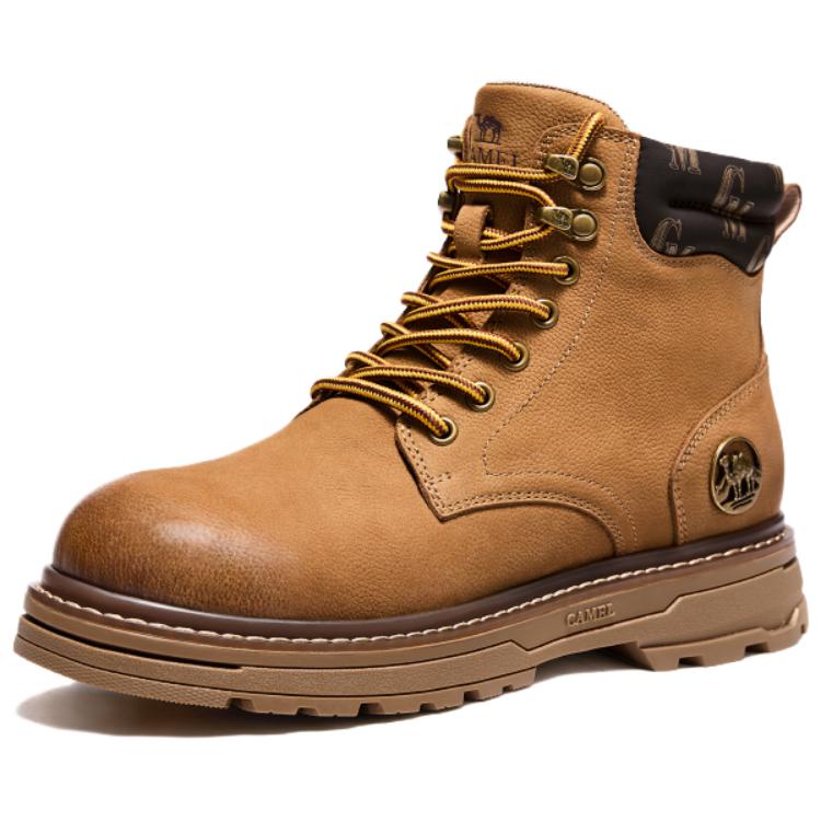 CAMEL Амортизирующие противоскользящие короткие ботинки для улицы Abrasion Resistant 4,3 см мужские Desert Yellow — фото 3