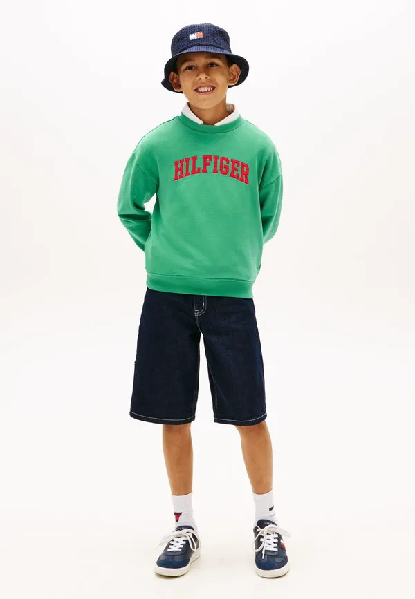 Толстовка с круглым вырезом и логотипом из махровой ткани Tommy Hilfiger, Bahama Green — фото 2
