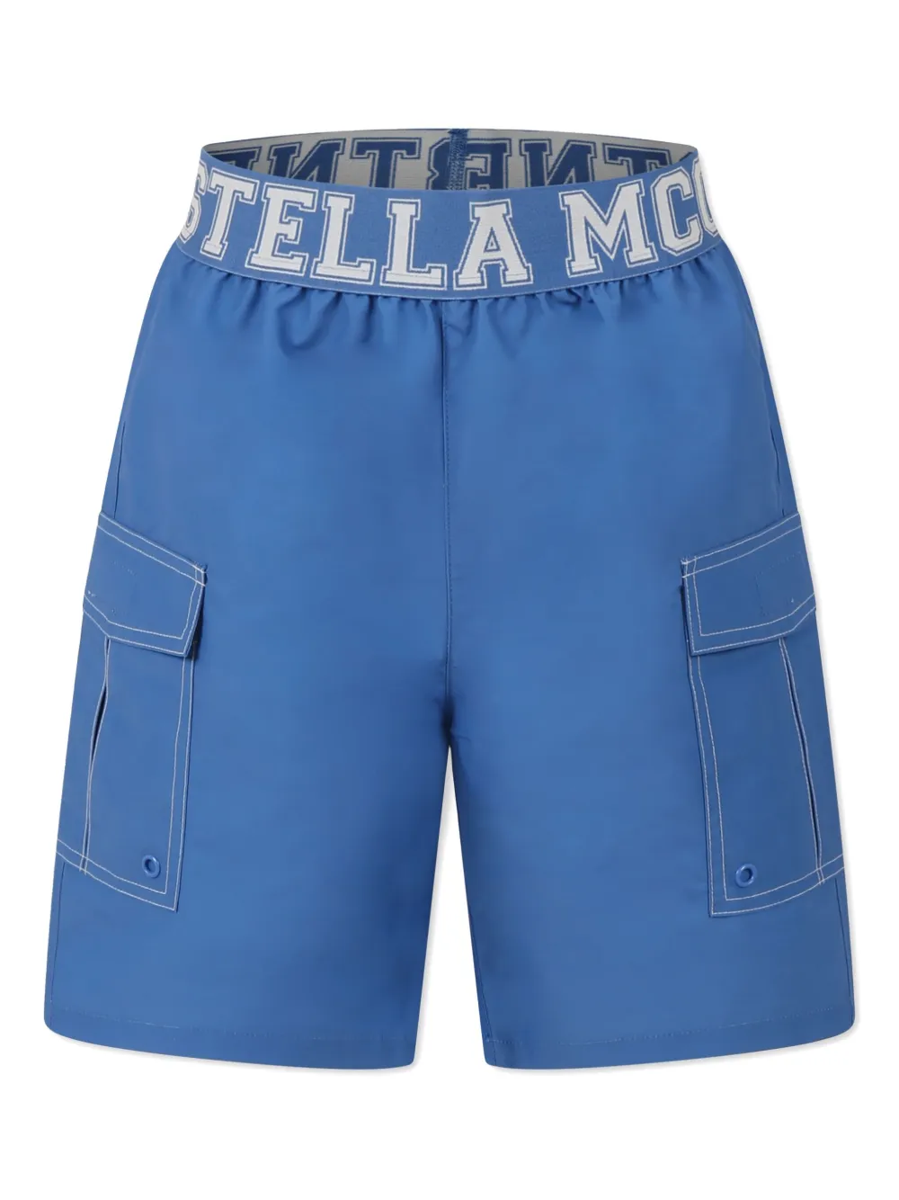 

Плавки-шорты с логотипом Stella McCartney Kids, синий