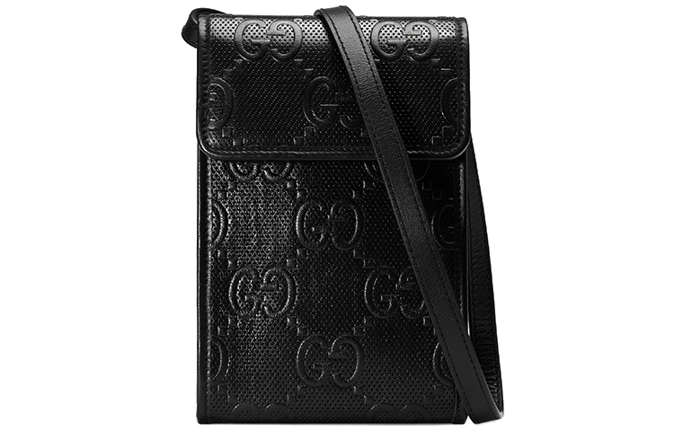 

GUCCI Кожаная поясная сумка через плечо унисекс черная