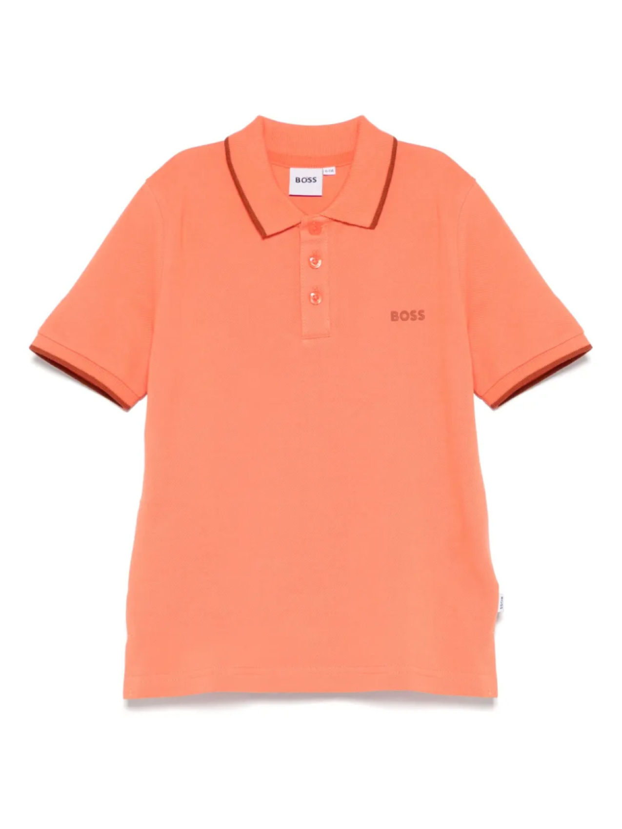 

Рубашка-поло с логотипом BOSS Kidswear, оранжевый