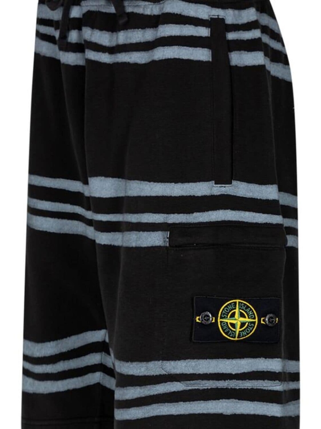 Шорты в полоску из коллаборации с Stone Island Supreme, черный — фото 2