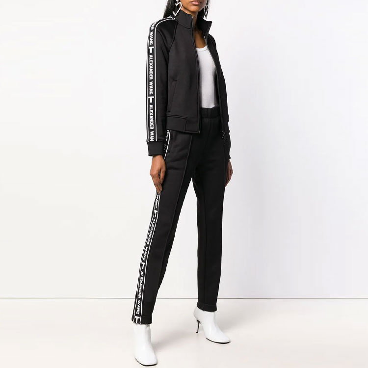 Вязаные спортивные штаны женские черные Alexander Wang — фото 3