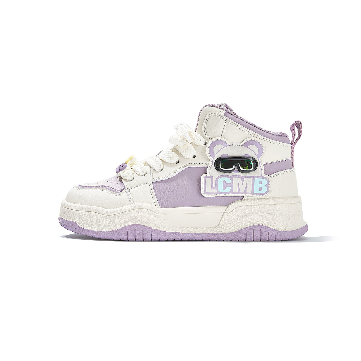 

Нескользящие детские кроссовки для скейтбординга средней высоты PSY, бежевый/фиолетовый