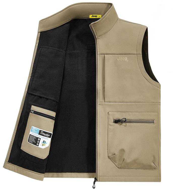 

Жилет Unisex Stand Collar Moderate Workwear Jeep, хаки