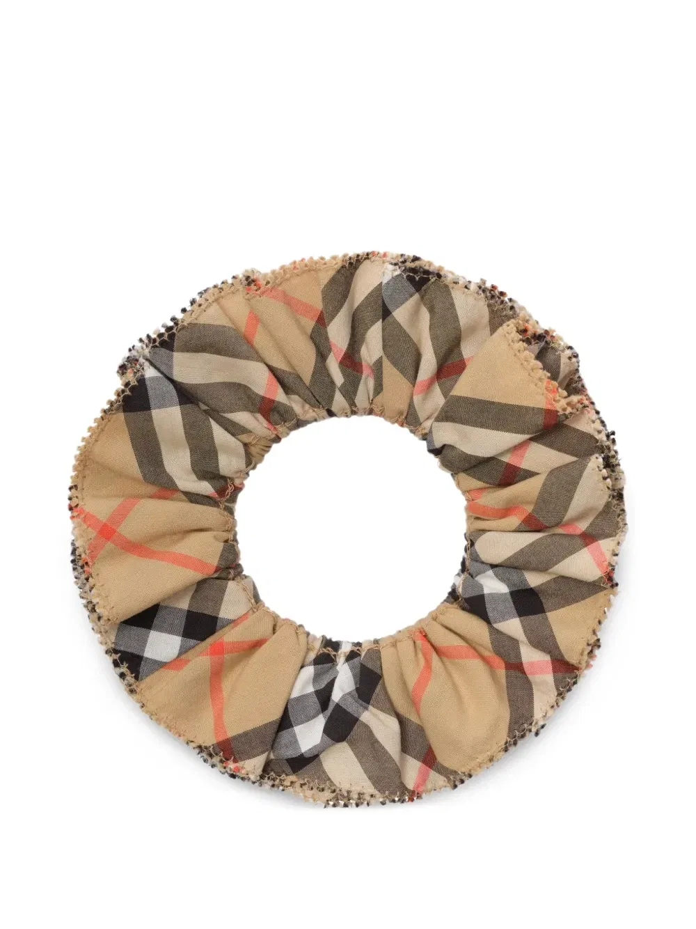 Резинка для волос в клетку BURBERRY KIDS, бежевый