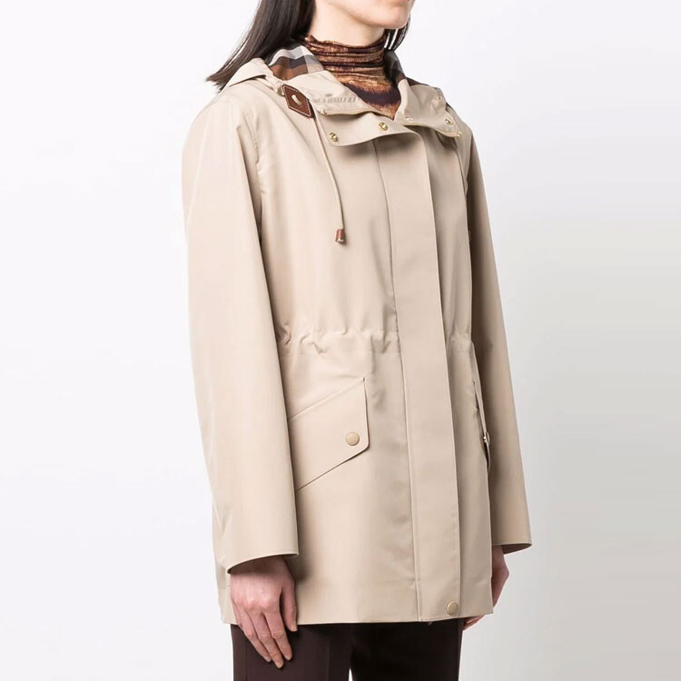 Пальто Burberry, женское, укороченное, коричневый — фото 4