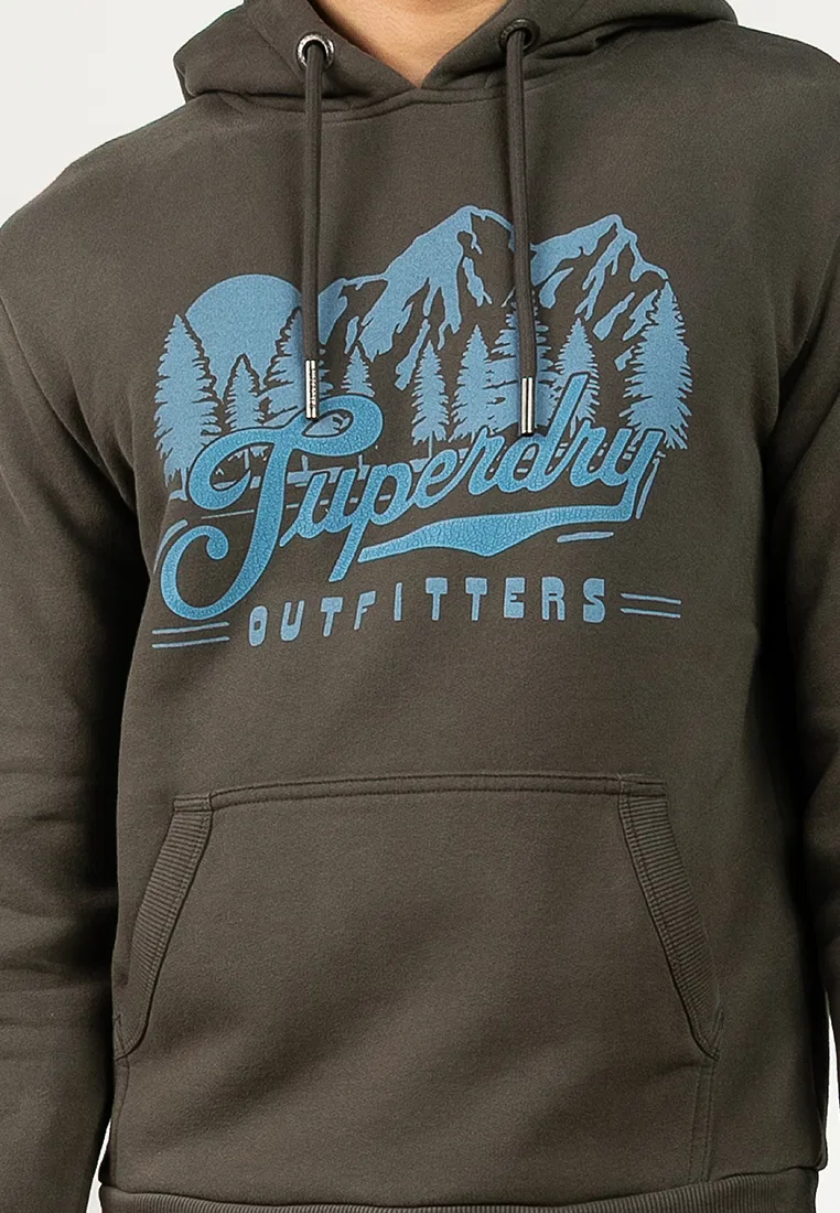 Худи, Outfitters Superdry, черный — фото 3