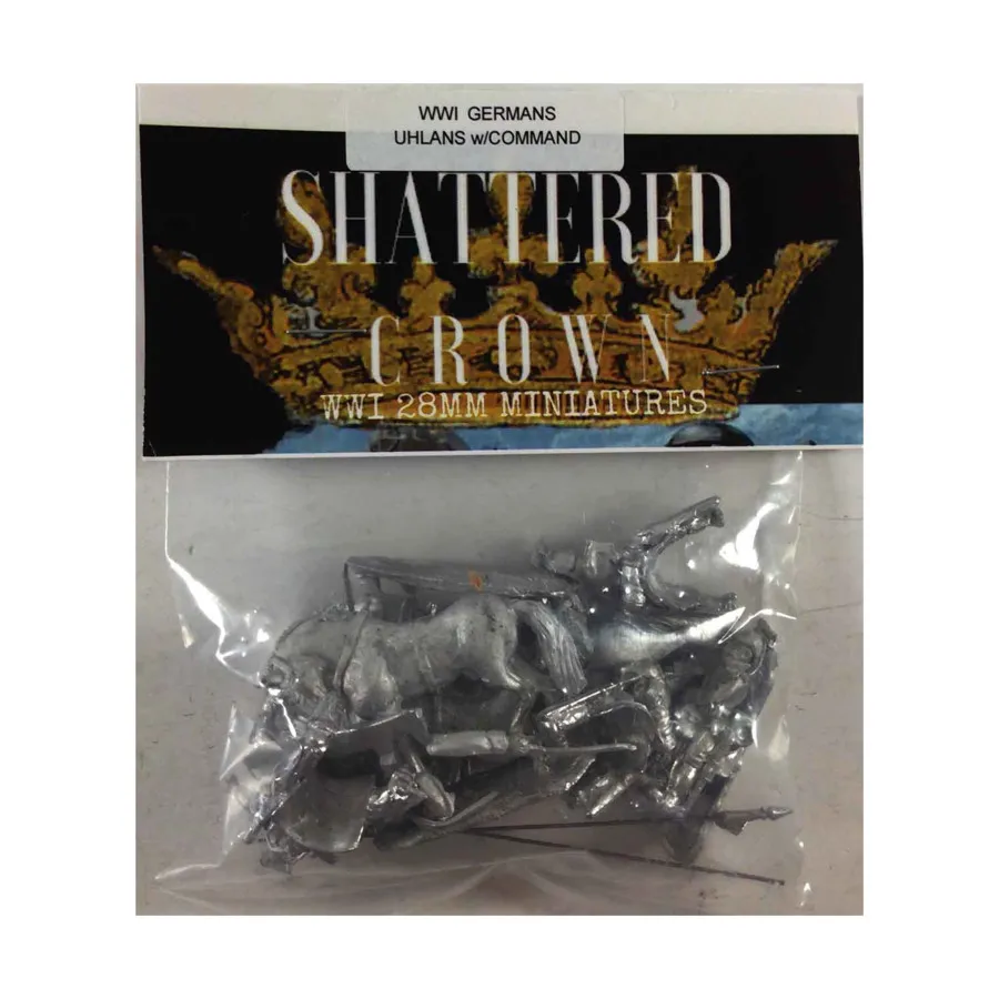 

Немцы Уланы с командованием, WWI Shattered Crown Miniatures - German (28mm)