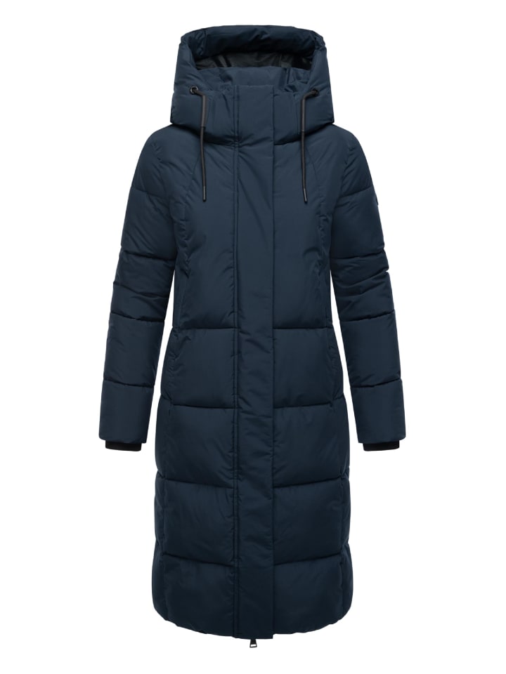 

Стеганое пальто Чумании XVI темно-синего цвета Marikoo