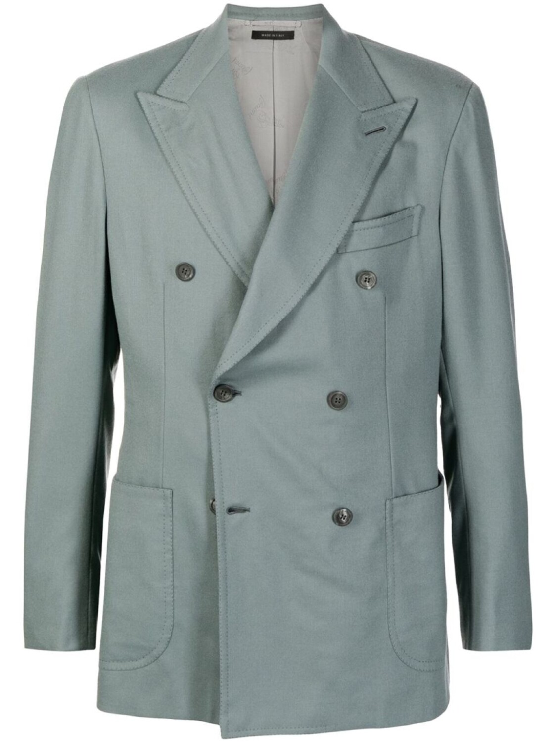 

Двубортный пиджак Brioni, зеленый
