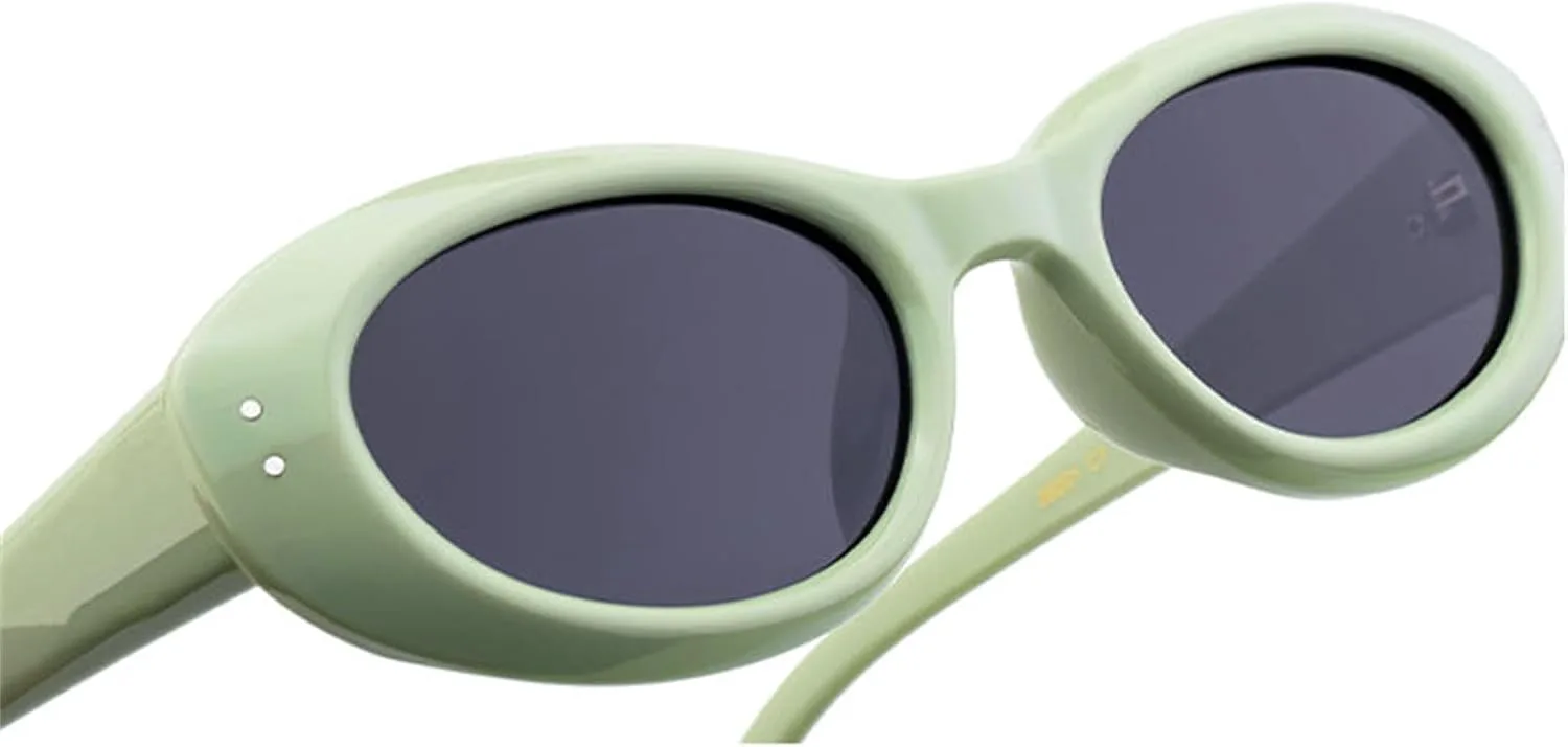 

Солнцезащитные очки Helena Retro в маленькой оправе, овальные, поляризованные, для женщин и мужчин, модные в стиле 90-х, «кошачий глаз», зеленые, трендовые, UV400, C2