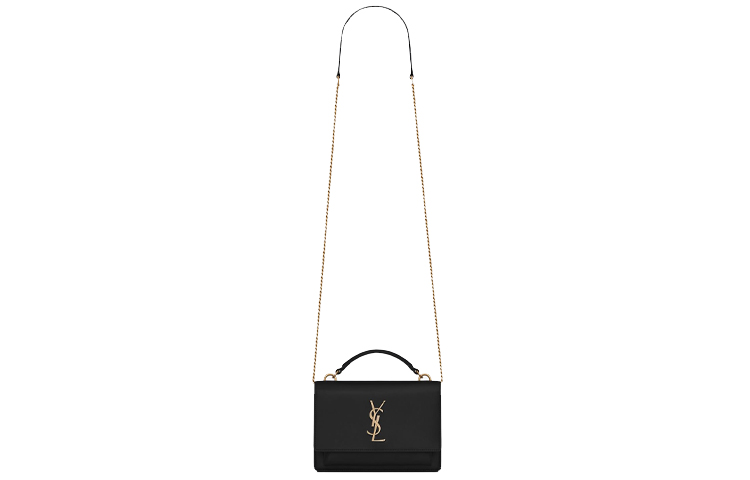 

SAINT LAURENT Кожаный кошелек на цепочке Закат