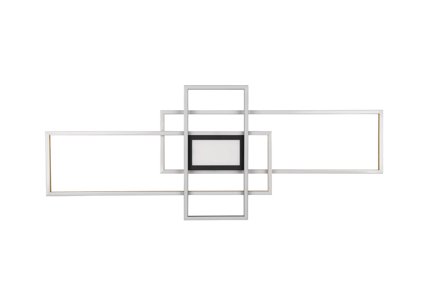 

Светодиодный потолочный светильник Trio Leuchten, 105x6,5x42 см, цвет латуни