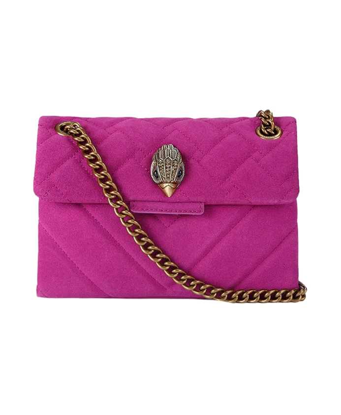 

Кожаная сумка Kensington цвета фуксии с аппликациями из камней. Kurt Geiger, розовый