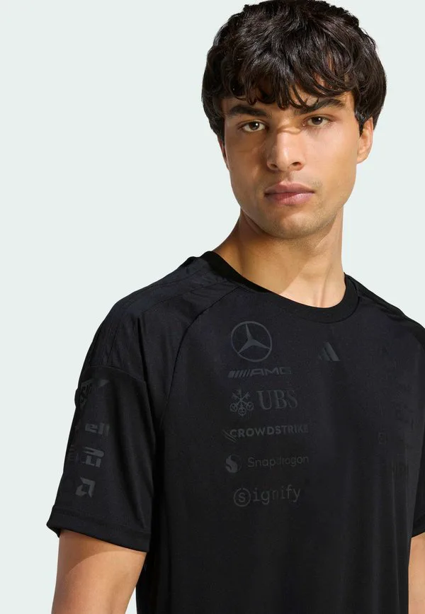 Футболка с принтом команды amg petronas formula 1 "ночной пилот" Adidas Performance, Black — фото 3