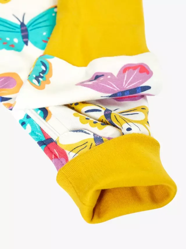 Детский комбинезон Zelah на молнии, белый, модель Flutterby Frugi — фото 3