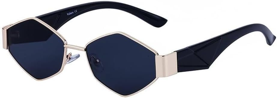 

Солнцезащитные очки в стиле панк с многоугольной оправой, маленькие, для женщин и мужчин, роскошные винтажные солнцезащитные очки для женщин, ретро-очки LVTFCO, C3 Gold Gray