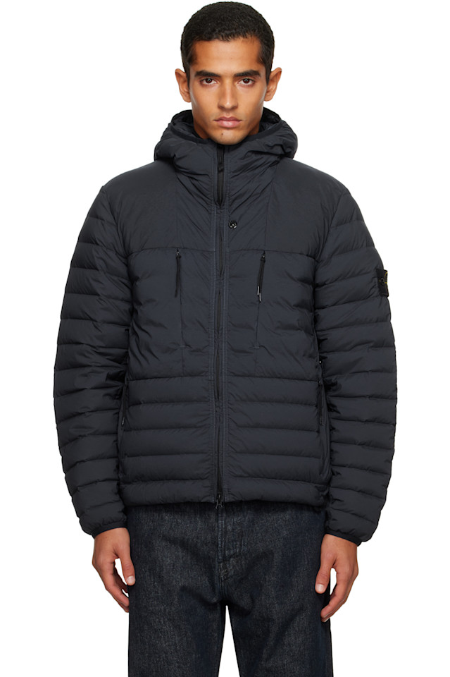 

Stone Island Бесшовная нейлоновая пуховая куртка Navy 4100020