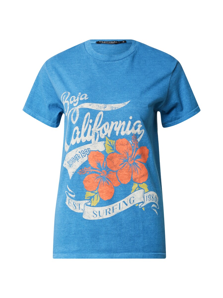 

Рубашка Nasty Gal California Surfing, цвет mottled blue
