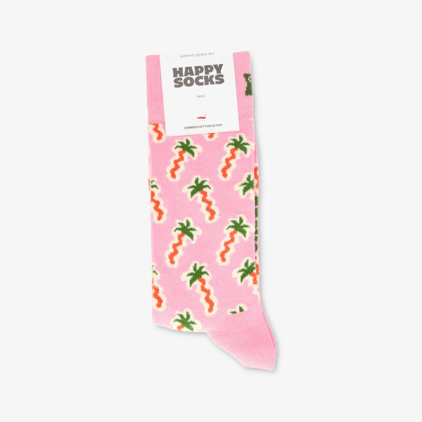 

Носки из хлопковой смеси с пальмой Happy Socks, розовый