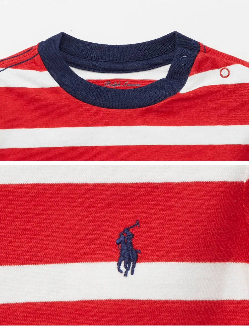 Детская футболка Polo Ralph Lauren Children с кольцевым воротником, красная — фото 4