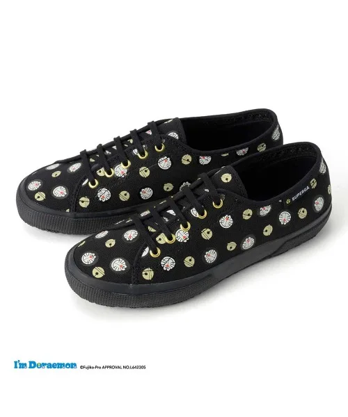 Кроссовки SUPERGA 2725 DORAEMON PRINT коллаб черные