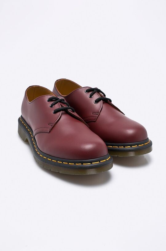 Ботинки мужские Dr. Martens из натуральной кожи, гранатовый — фото 2