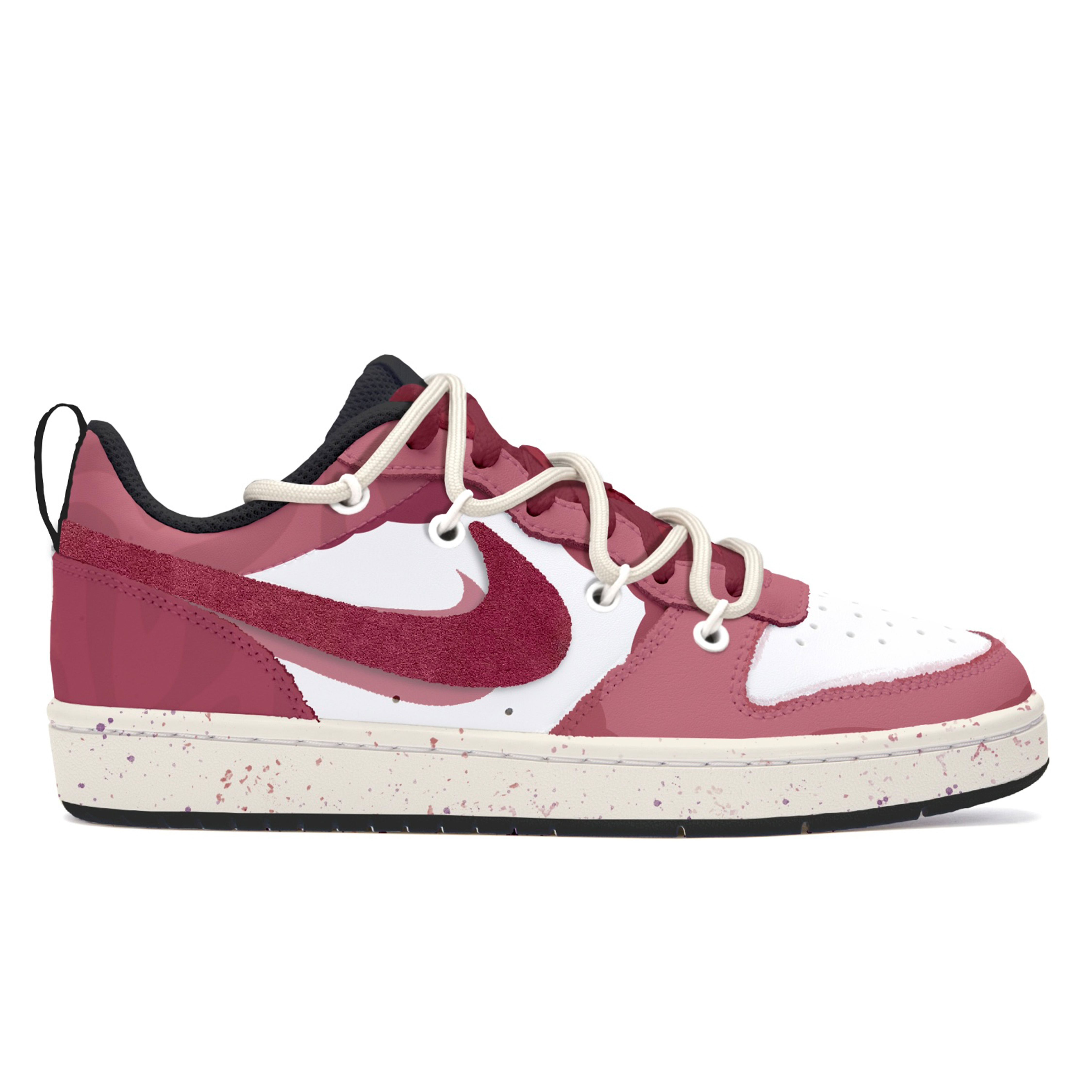 

Кроссовки Nike Court Borough Skateboard Shoes Women's Low-Top Pink/White, Розовый, Кроссовки Nike Court Borough Skateboard Shoes Women's Low-Top Pink/White