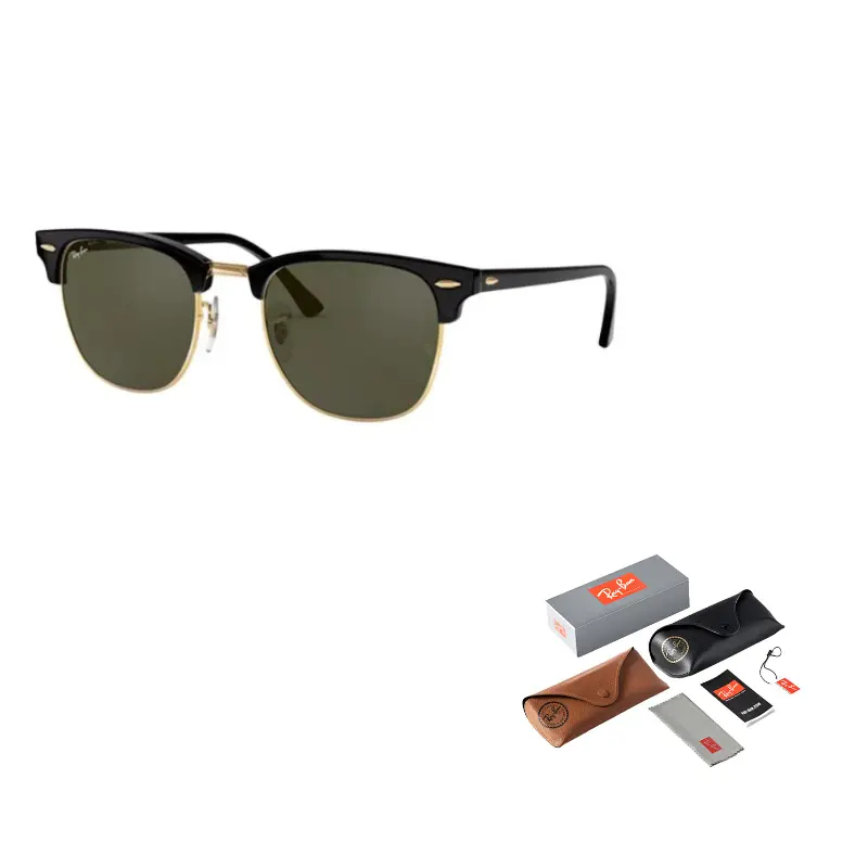 

RayBan Овальные солнцезащитные очки унисекс черные, Black