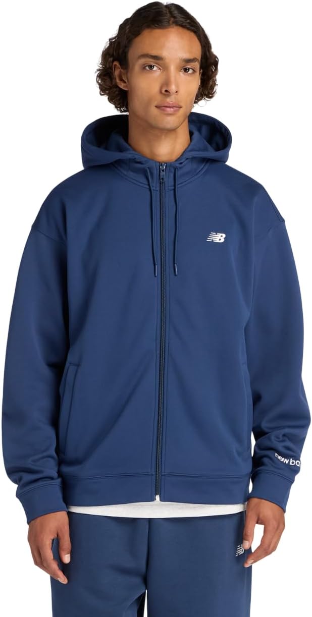 

Мужская толстовка New Balance AMJ53174 из двойной вязки, на флисовой подкладке, темно-синий
