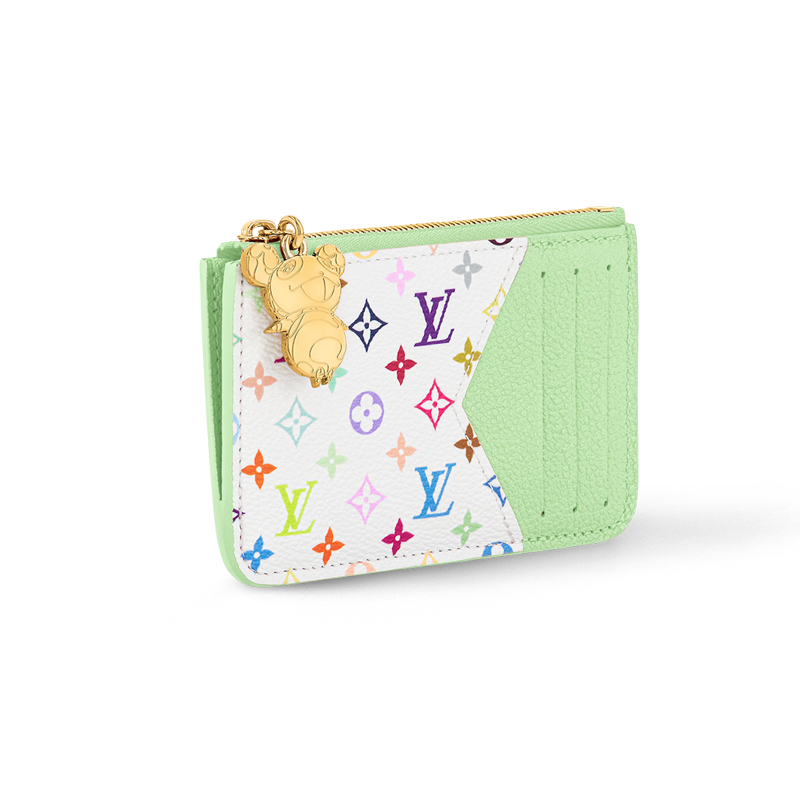 LOUIS VUITTON Кошелек Takashi Murakami Romy Зеленый Чай Белый Многоцветный — фото 2