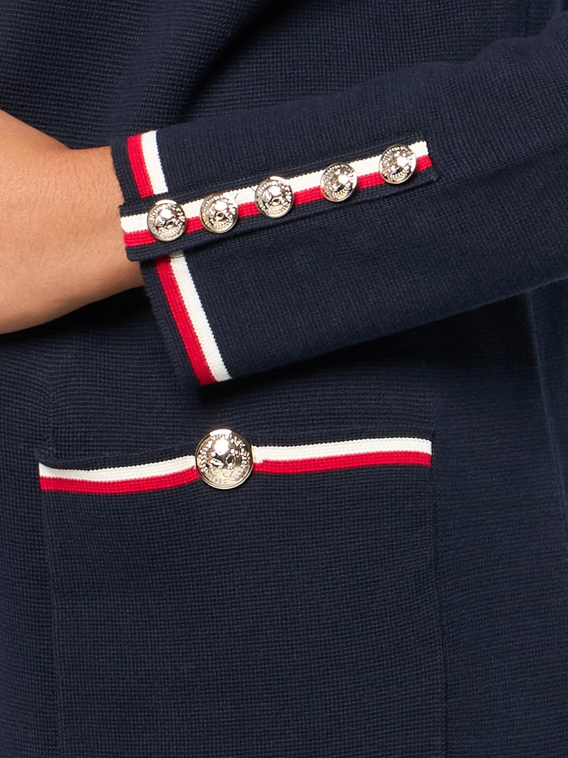Женский кардиган Tommy Hilfiger, длинный свитер, спортивные брюки, Sky Captain Multi — фото 3