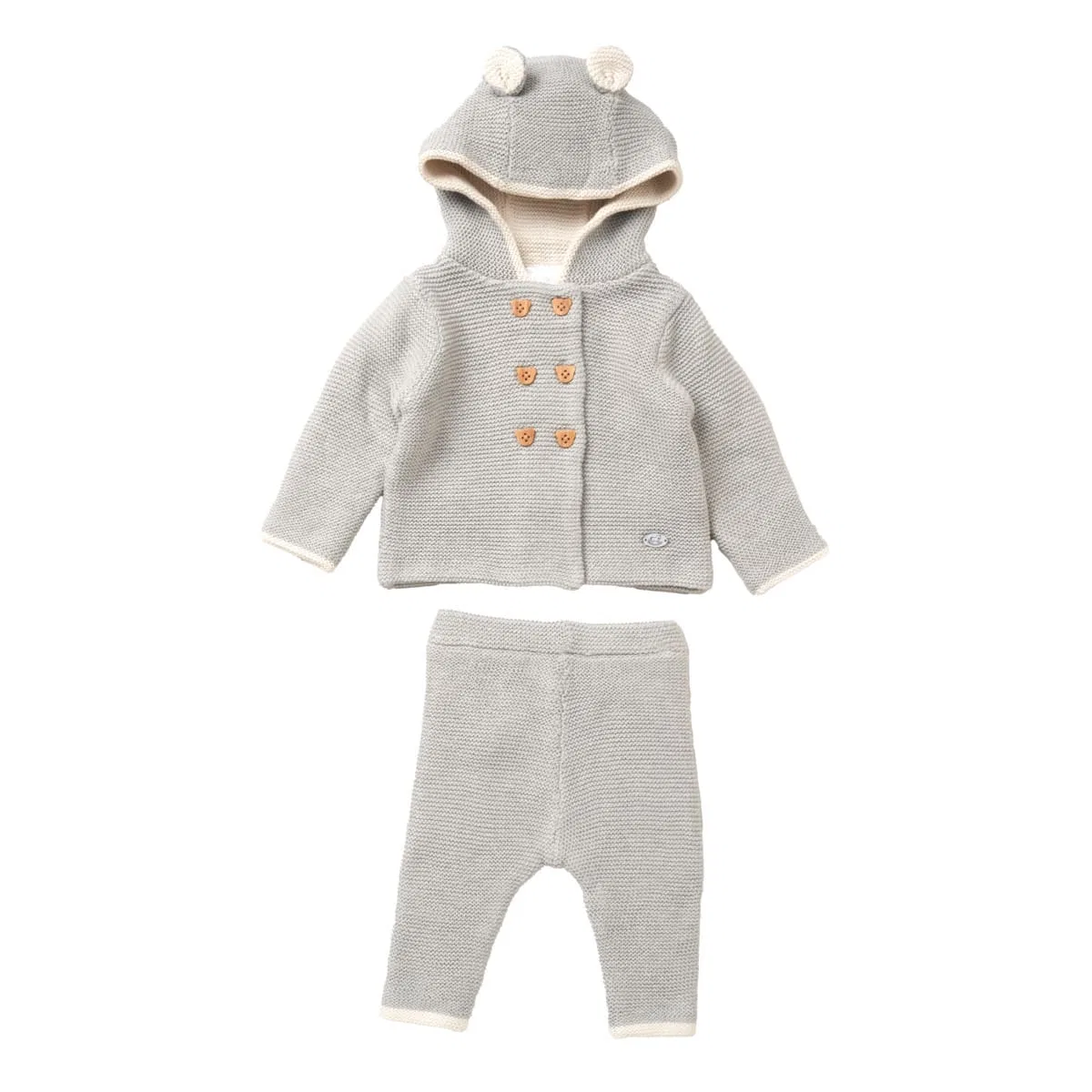Утепленный костюм из мягкого трикотажа Rock a Bye Baby Boutique, серый