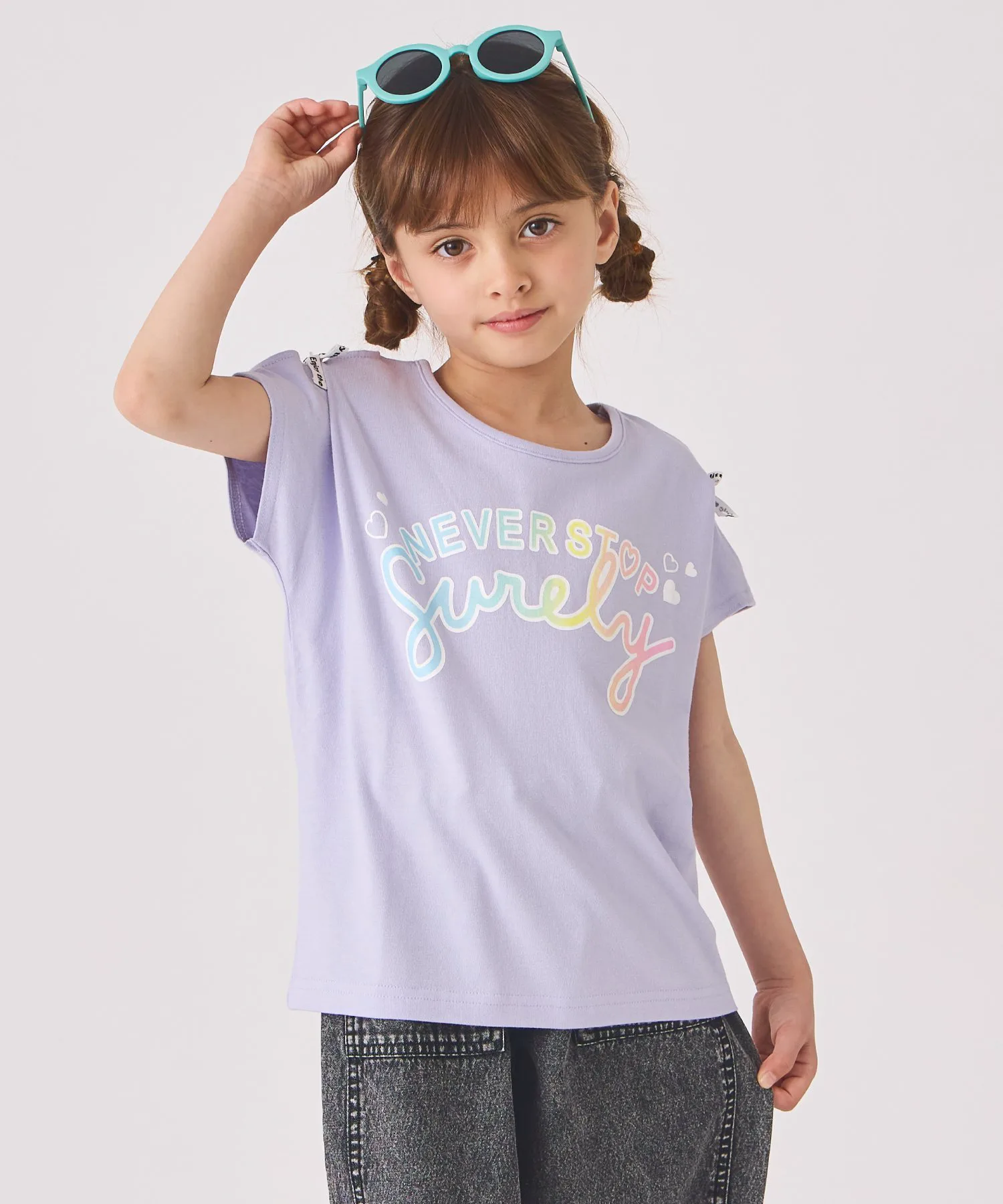 Топ с французским рукавом Ever Closet, Blue Lavender