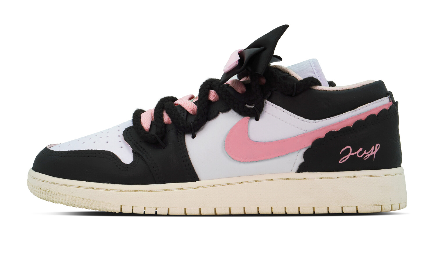 

Jordan Air Jordan 1 винтажные баскетбольные кроссовки женские, Black/Pink