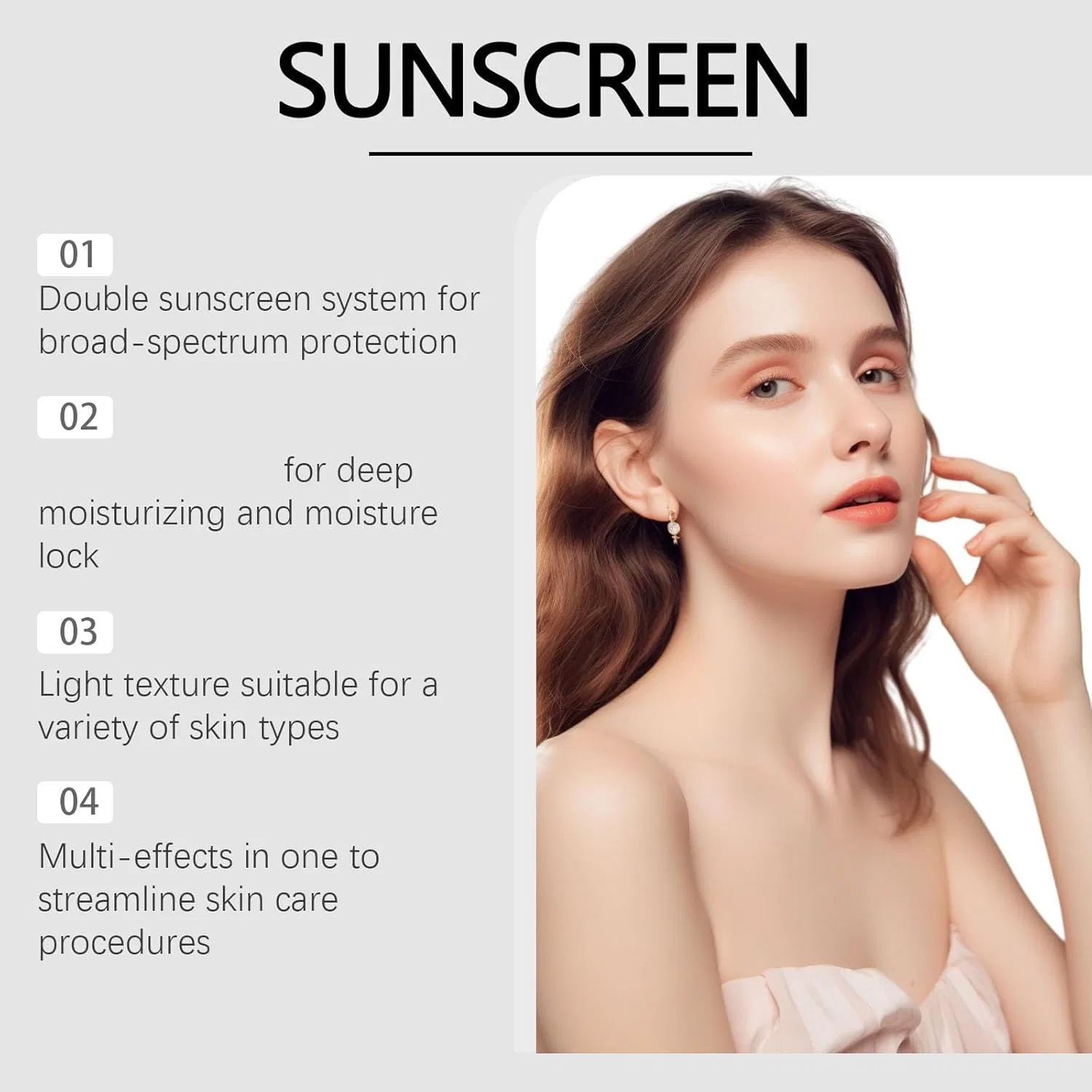 Солнцезащитный крем для лица SPF 50 с экстрактом риса Radiantre, 2 Pieces. — фото 2
