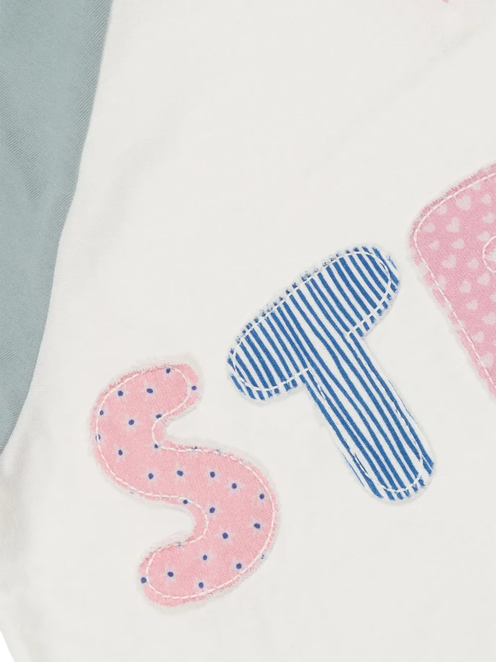 Футболка в технике пэчворк с длинными рукавами Stella Mccartney Kids, белый — фото 3