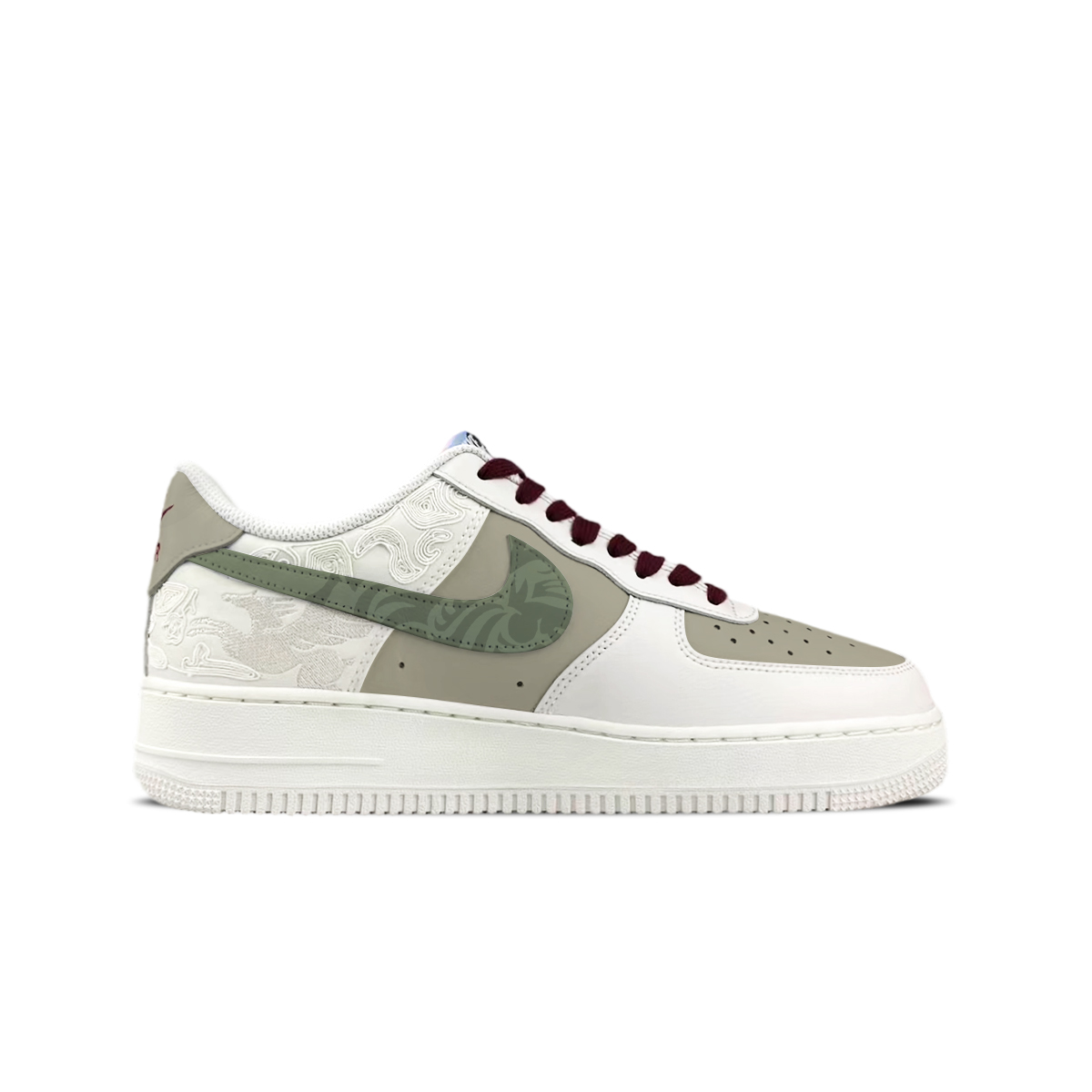 Air Force 1 BNK Celestial Horse Auspicious Clouds устойчивые к истиранию дышащие низкие скейтборд-кроссовки Unisex Nike, sky horse auspicious clouds — фото 3
