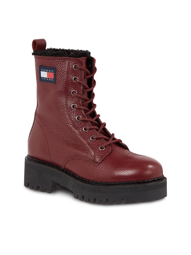 Ботинки по щиколотку Tjw Urban Tumbled Ltr Wl EN0EN02317 Tommy Jeans, красный — фото 2