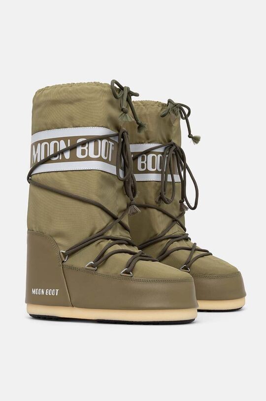 Зимние ботинки Moon Boot ICON NYLON высокие на платформе, зеленый — фото 2