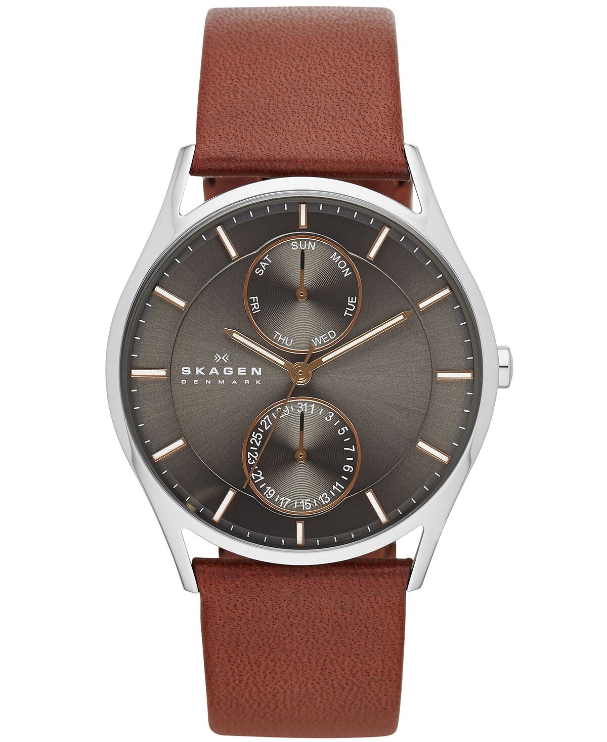 

Мужские часы Holst с коричневым кожаным ремешком 40 мм SKW6086 Skagen
