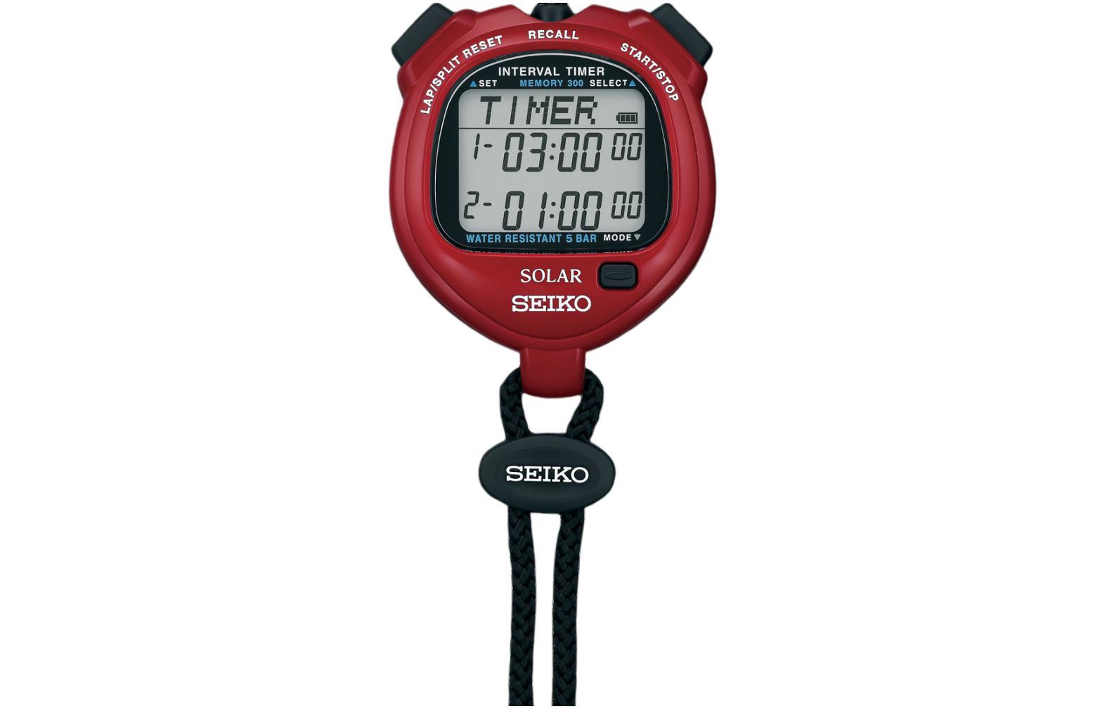

SEIKO Часы Stopwatch Solar Quartz Movement Unisex, Black Dial